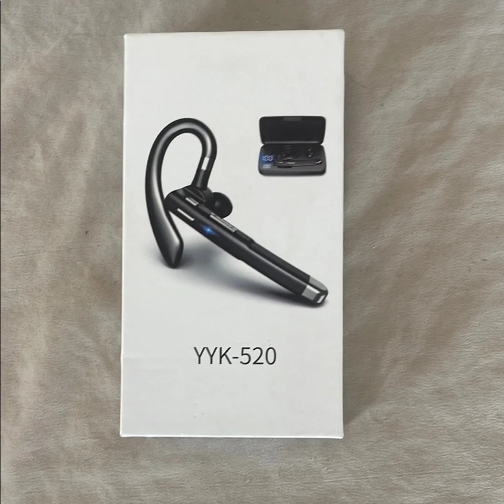 YYK-520 Bluetooth Headset Black HD Microphone Rotatable Soft Rubber Ear Hook